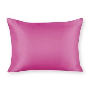 2 pc satin pillowcases, bright pink color
